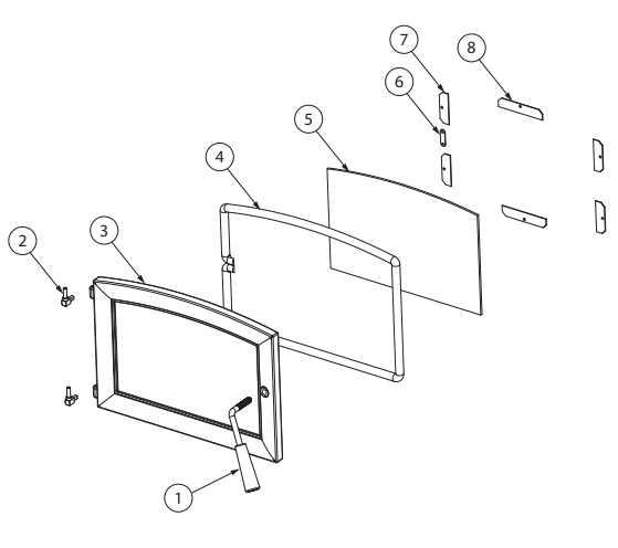 Repair Parts 3 Diagram and Parts List for US2500E-BP  US Stove Company Heating Stove